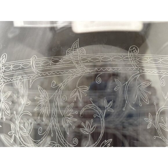 Vintage Bohemia Hand Made Crystalex Jar with Etched Design 9.5" Tall - Picture 7 of 8